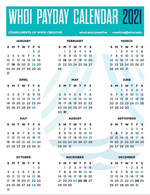2021 calendar